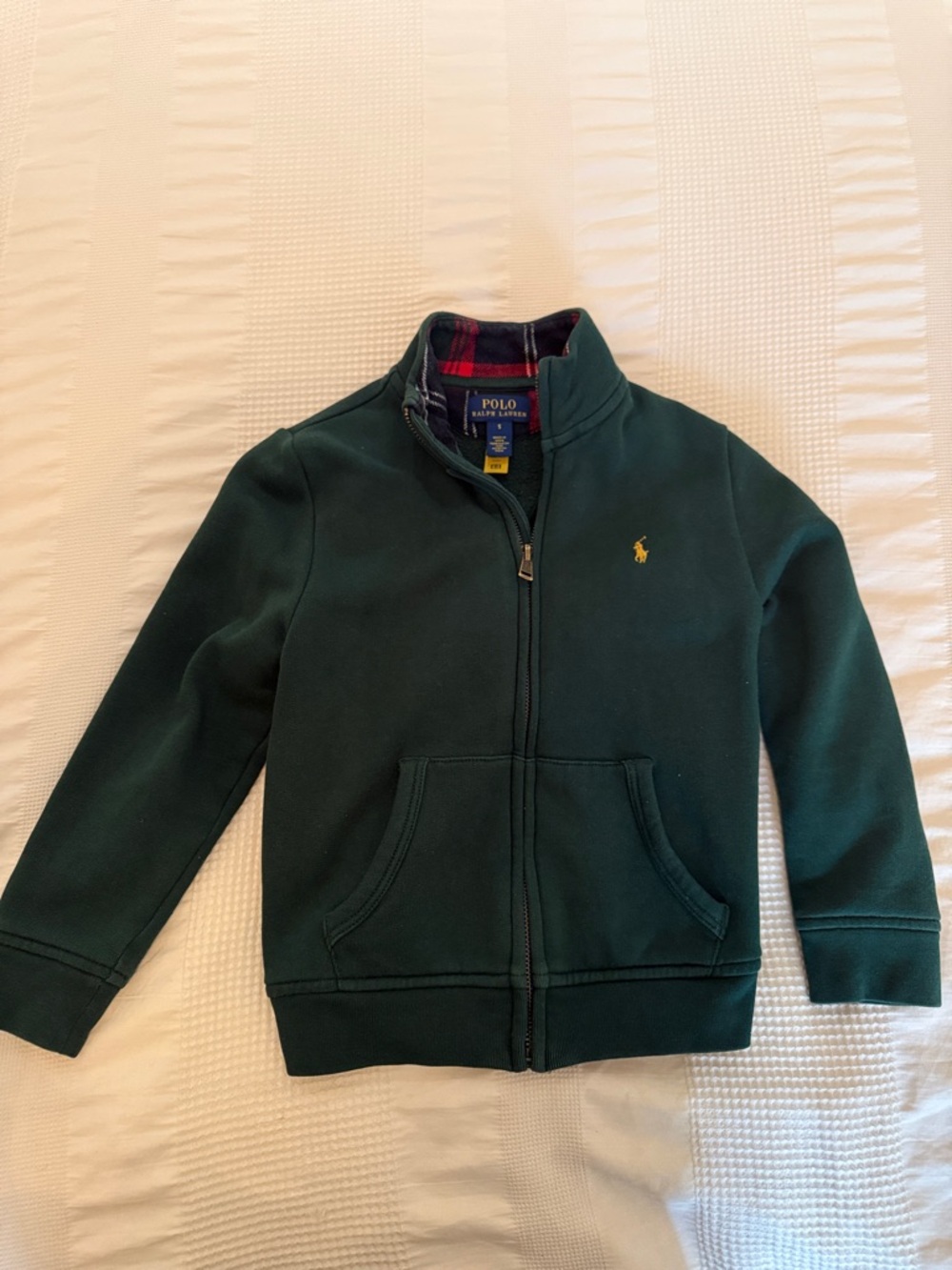 Polo by Ralph Lauren Dark Green Zip-Up Hoodie with Yellow Pony